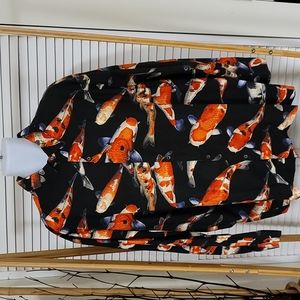 Koi Fish Long Sleeve Button Down Shirt